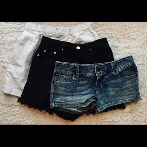 Hollister jean denim shorts high fray